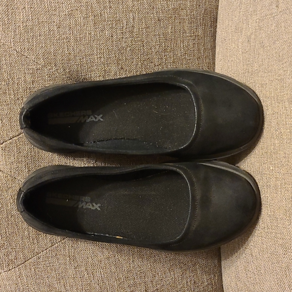 🌸Skechers Max Black Ballet Flats, 6.5